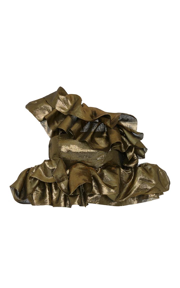 Viva Aviva Criss Cross Ruffled Party Top