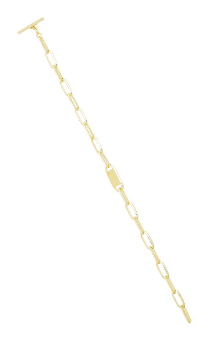 Moda Operandi Lizzie Mandler Mini Nameplate Knife Edge Oval Link Chain Bracelet