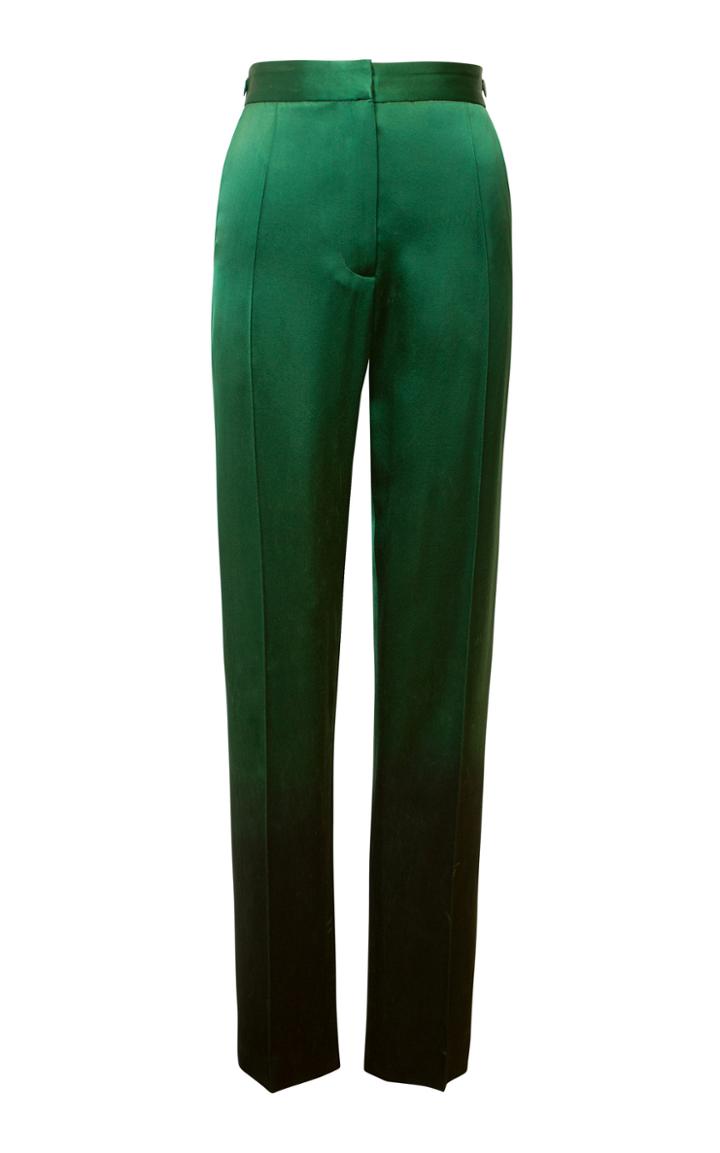 Alejandra Alonso Rojas Hand Dyed Slim Leg Silk Trousers