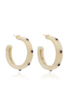 Eduarda Brunelli Savannah 18k Yellow Gold, Bone And Lapis Earrings