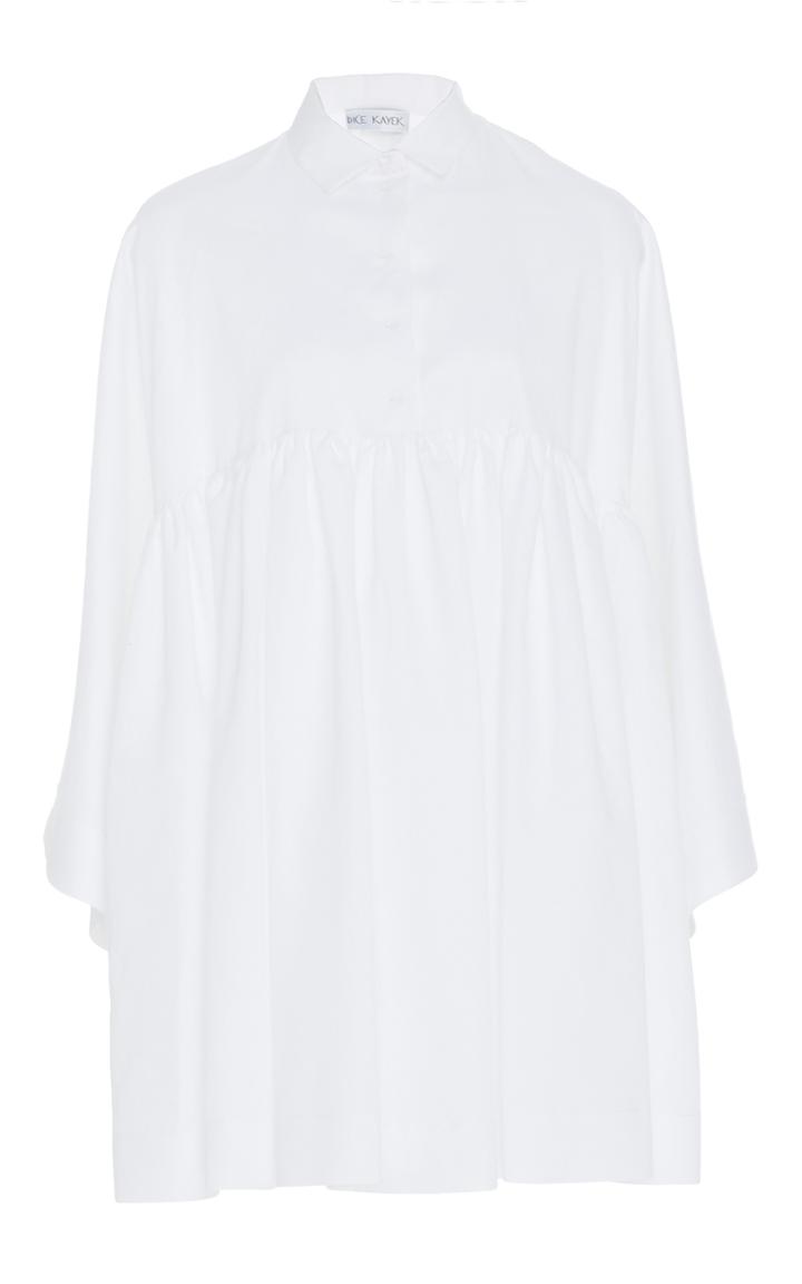 Dice Kayek Quarter Sleeve Pleated Shirt