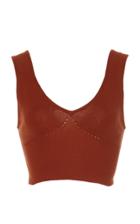 Amur Fitz Sleeveless Knit Cropped Top