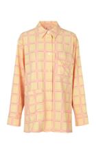Moda Operandi Stine Goya Silvi Check-print Crepe Shirt