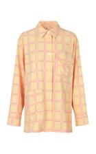 Moda Operandi Stine Goya Silvi Check-print Crepe Shirt