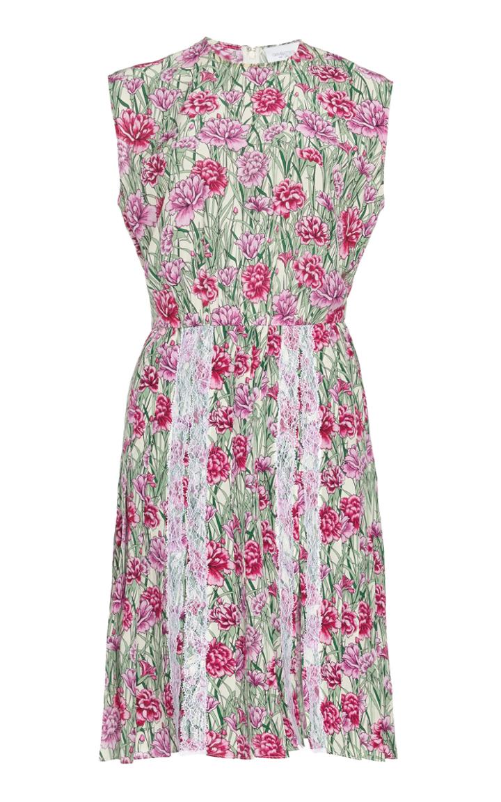 Giambattista Valli Floral-print Silk Sleeveless Dress