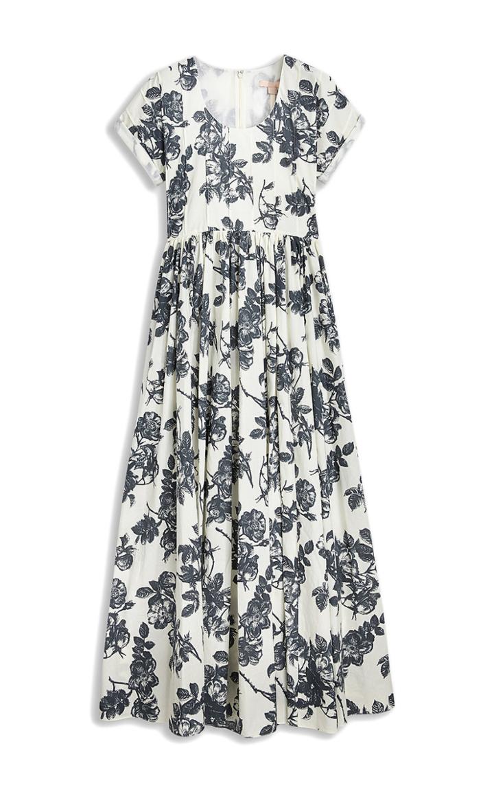 Moda Operandi Brock Collection Sandra Pintucked Cotton-linen Dress