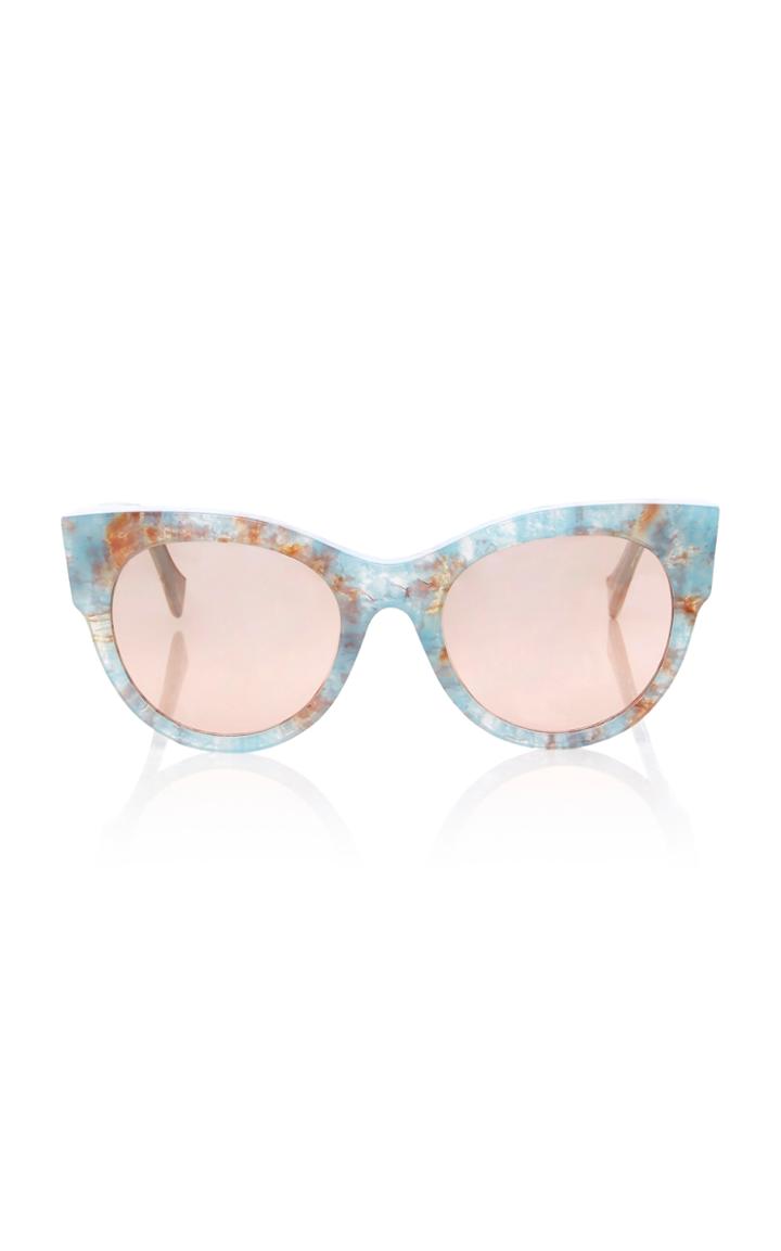 Super By Retrosuperfuture Noa Onice Azzurro Cat-eye Acetate Sunglasses
