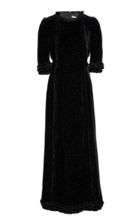 The Vampire's Wife Velvet Cate Ruffle Maxi Dress