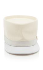 Nina Ricci Straw Leather Cap