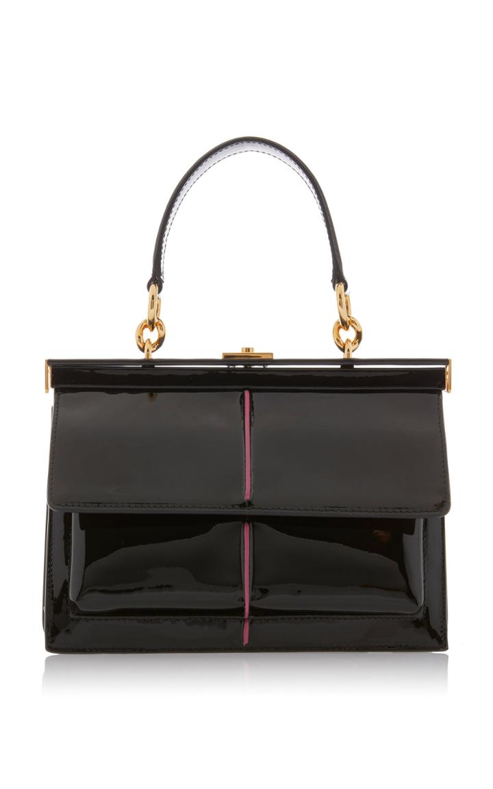 Marni Small Patent Leather Top Handle Bag