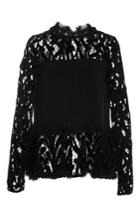Alexis Karl Velvet Frill Neck Top