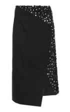 Jeffrey Dodd Shell Embroidered Asymmetric Cotton Skirt