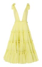 Innika Choo Che Pas Ruffled Crepe Midi Dress