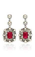 Amrapali Gold Earrings With Ruby & Diamond