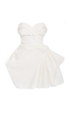 Carolina Herrera Exclusive Gathered Silk-poplin Mini Dress