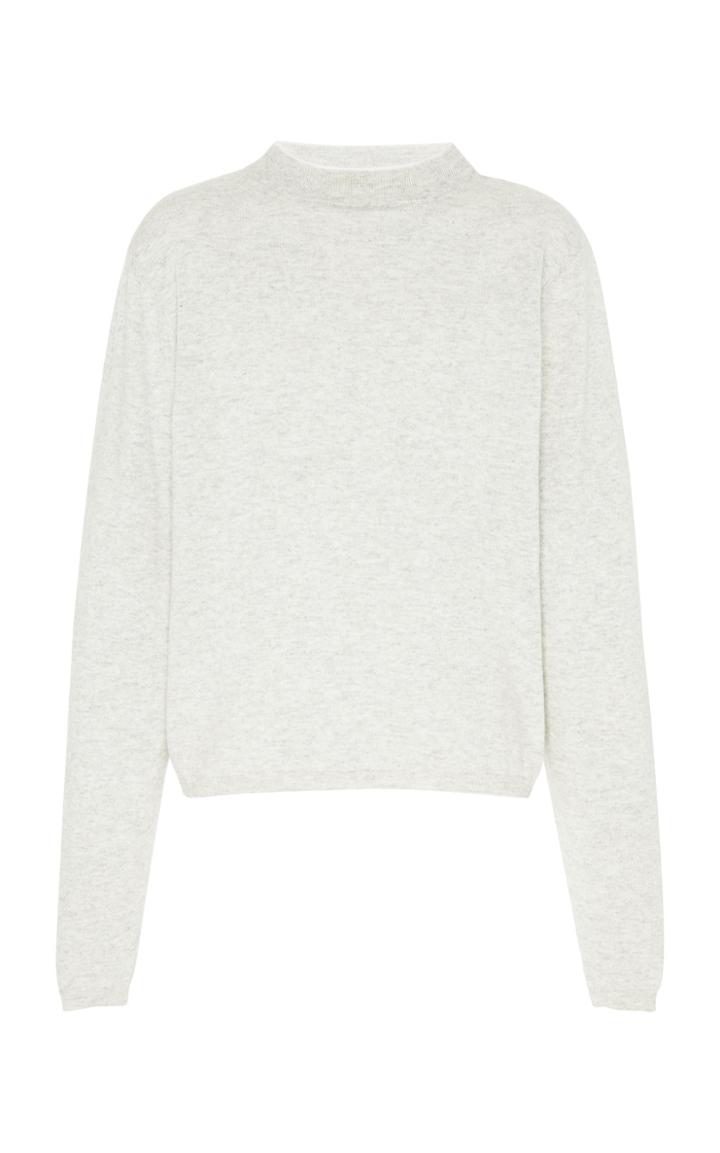 Moda Operandi Brandon Maxwell Cashmere Mock Neck Fitted Sweater Size: S