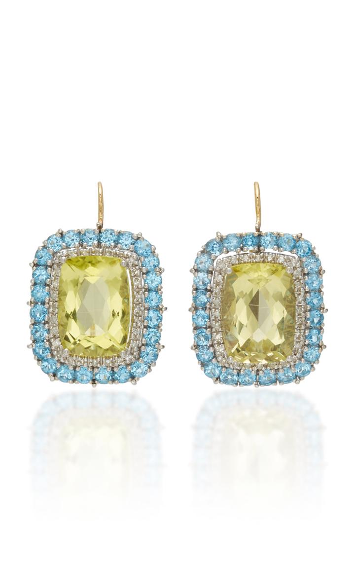 Renee Lewis Citrine And Diamond Earrings
