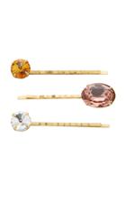 Jennifer Behr Laura Set-of-three Gold-tone And Crystal Hair Slides
