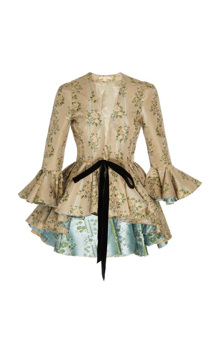Moda Operandi Brock Collection Floral-printed Bow-detailed Jacket Size: 0