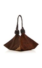 Ulla Johnson Adalia Printed Patchwork Suede Shoulder Bag