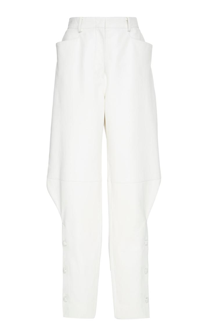 Alberta Ferretti Jodhpur Nappa Leather Pants