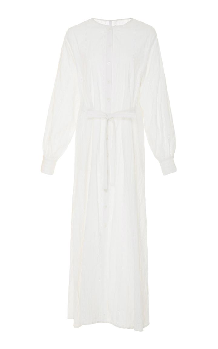 Merlette Kir Belted Eyelet Shirt Dress