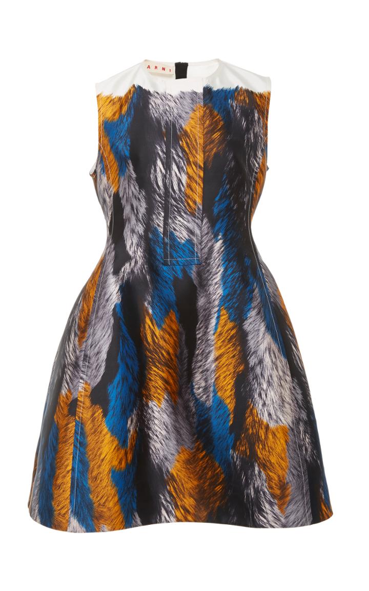 Marni Fuzzy Mikado Sleeveless Dress