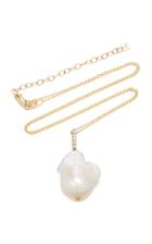Moda Operandi Mateo 14k Yellow Gold Diamond Baroque Pearl Necklace