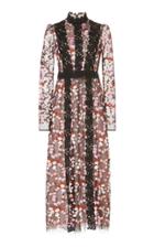 Giambattista Valli Guipure Lace-trimmed Floral Devore Dress