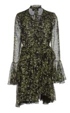 Giambattista Valli Necktie Floral Silk Mini Dress