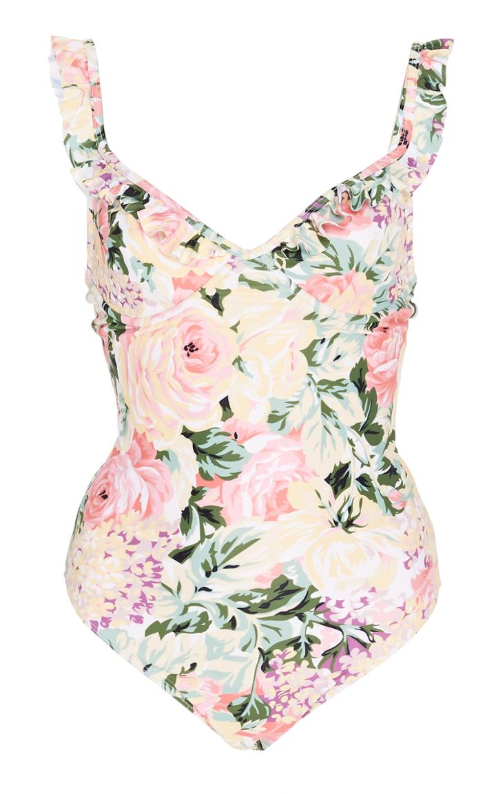 Faithfull The Brand Hanna Ruffled Floral-print Swimsuit