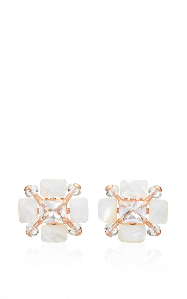 Alasia Medicea Mother Of Pearl And Topaz Earrings