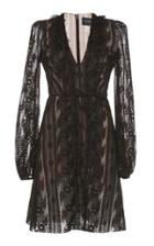 Giambattista Valli Long Sleeve Cotton Blend Mini Dress