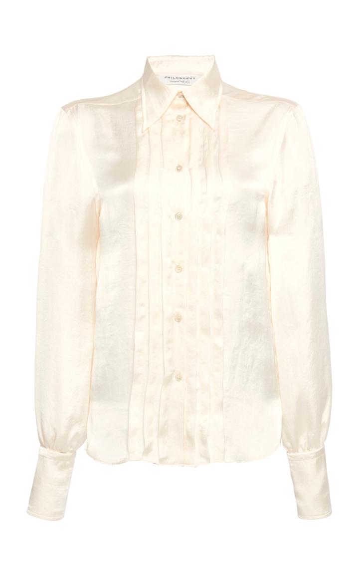 Moda Operandi Philosophy Di Lorenzo Serafini Pleated Satin Top