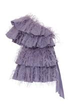 Moda Operandi Valentino Tiered Feathered Mini Dress Size: 36