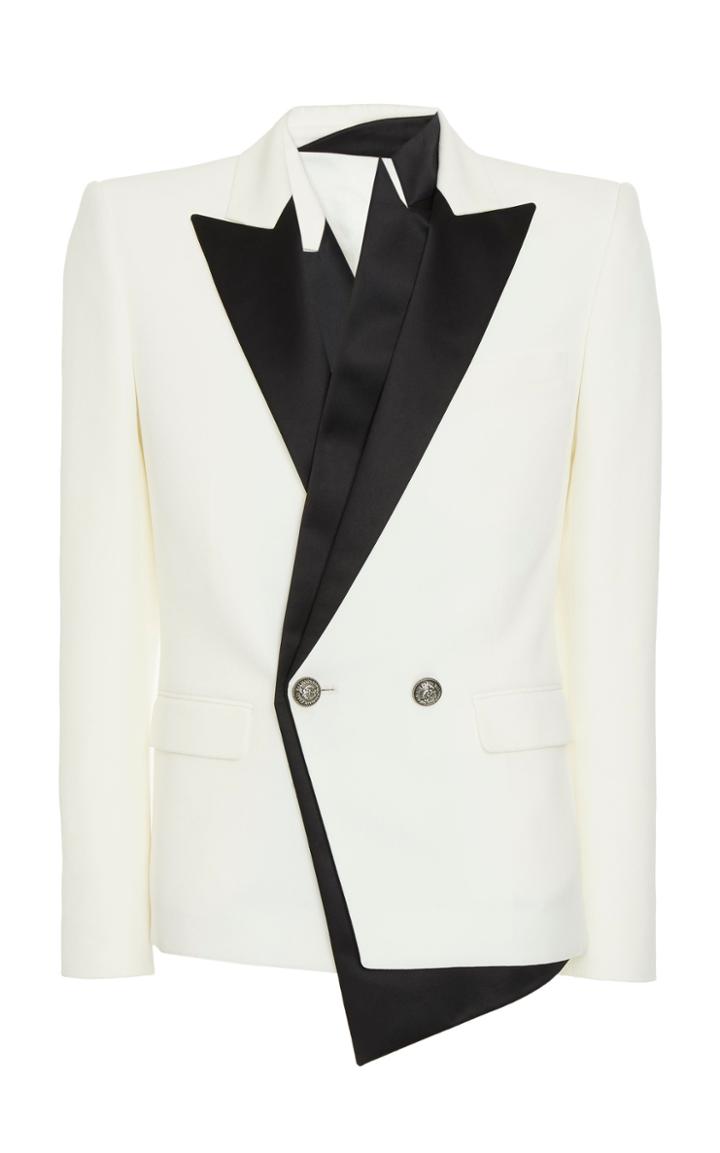 Balmain Crepe Double Breasted Jacket