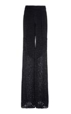 Alexis Galini Embroidered Silk-blend Wide-leg Pants