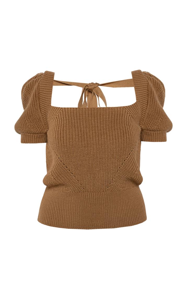 Anna October Vera Tie-detailed Wool-blend Top