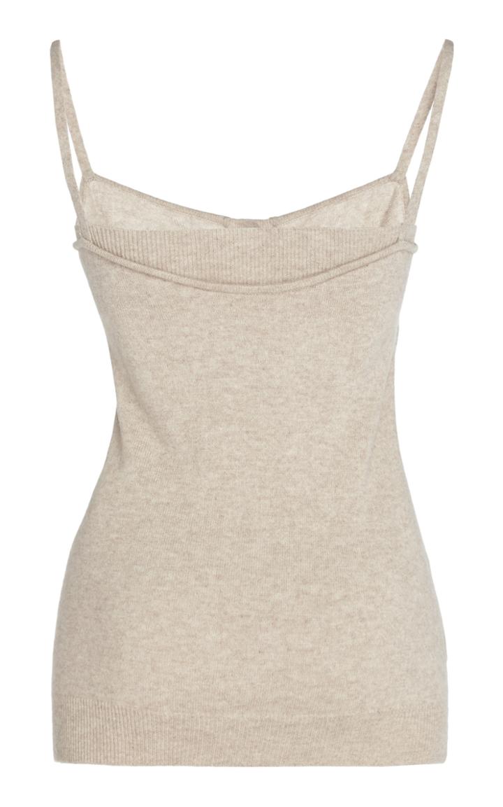 Christopher Esber Wool-blend Button Back Knit Camisole