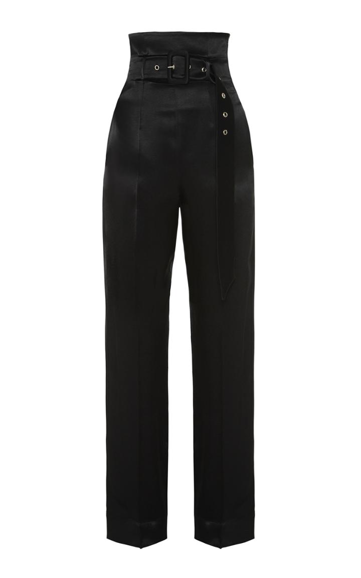 Moda Operandi Matriel Satin High-rise Straight-leg Pants