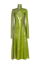 Emilio Pucci Pailette Long Sleeved Cutout Maxi Dress