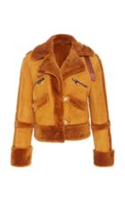 Diane Von Furstenberg Long Sleeve Shearling Jacket