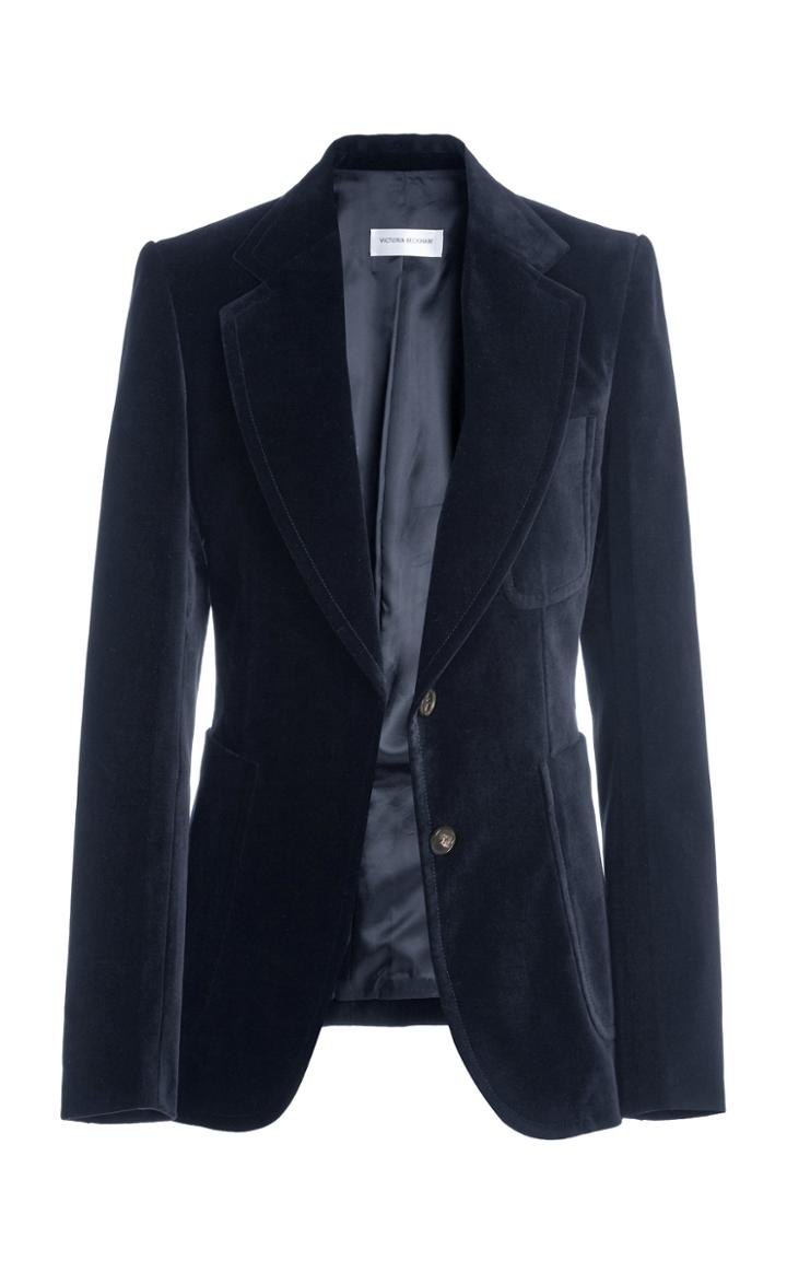 Moda Operandi Victoria Beckham Cotton-blend Velvet Blazer