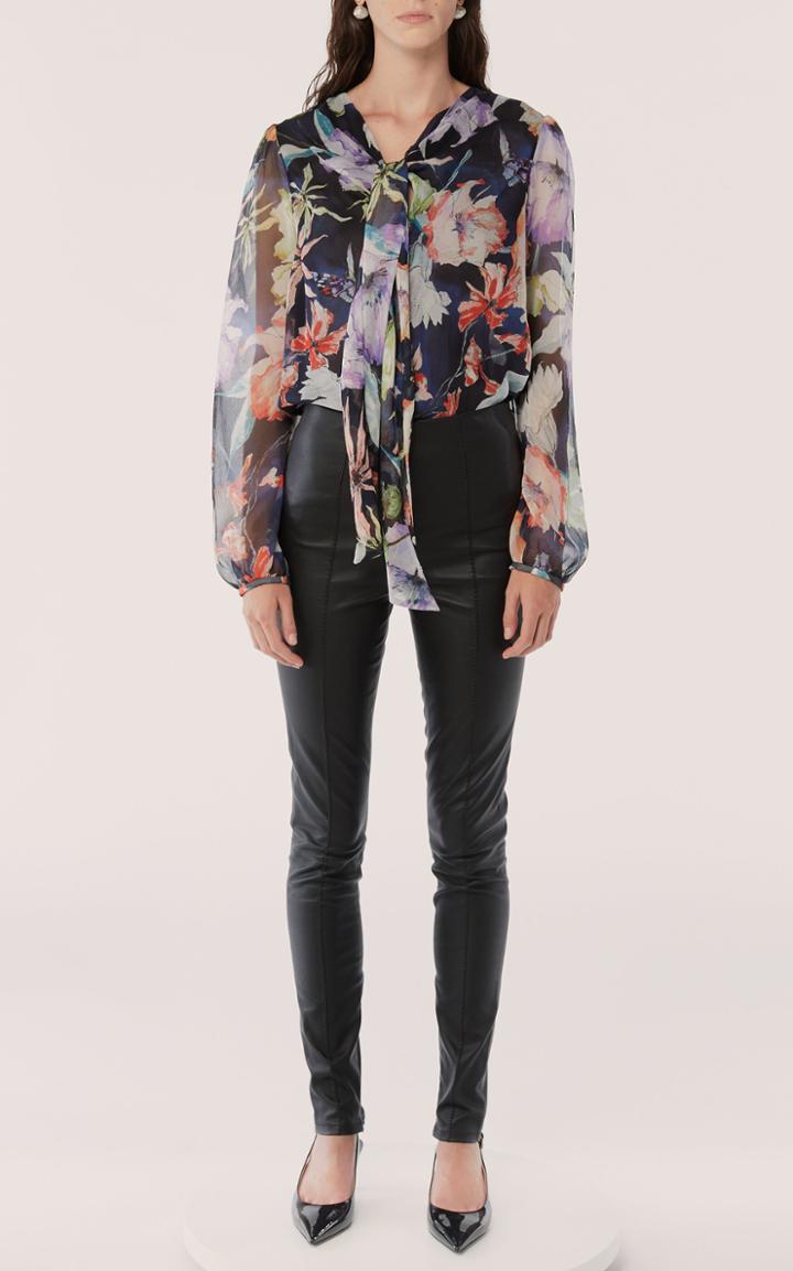 Moda Operandi Jason Wu Collection Floral-print Chiffon Tie-neck Top