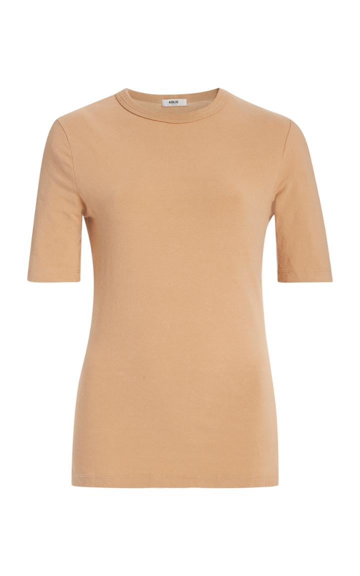 Agolde Elie Mid-sleeve Cotton-blend Tee