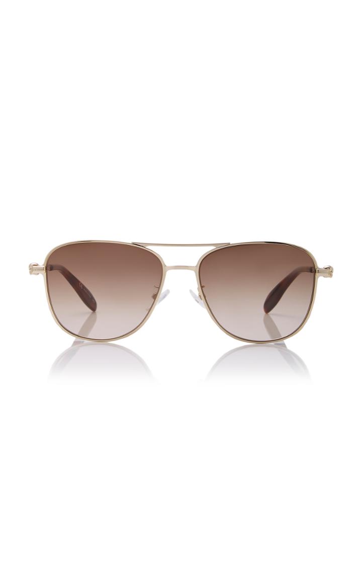 Alexander Mcqueen Aviator-style Gold-tone Sunglasses