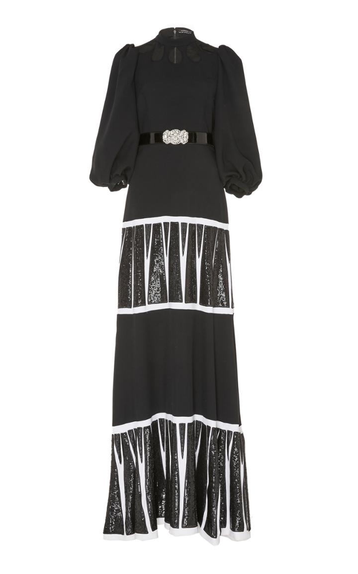 Andrew Gn Balloon Sleeve Column Gown