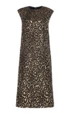 Rochas Onyx Metallic Printed Tube Dress
