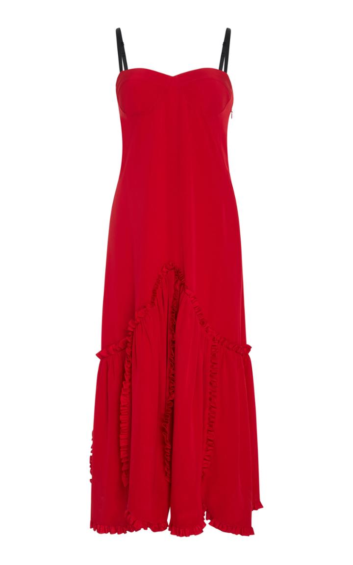 Alejandra Alonso Rojas Genoveva Silk Crepe Midi Dress