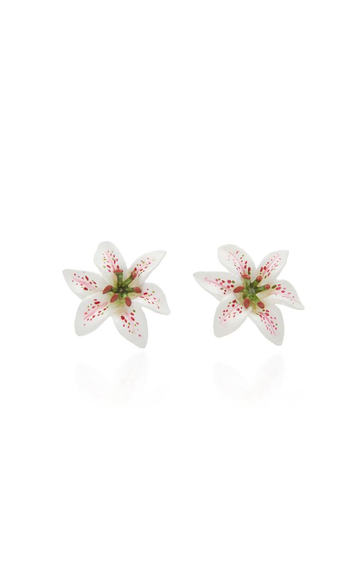 Dolce & Gabbana Lily Enamel Earrings